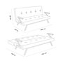 Atelier Del Sofa Sofá-Cama de 3 Plazas Verde Petróleo